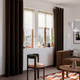IKEA SANELA (ИКЕА САНЕЛА) — Штора, 2 шт., тёмно-коричневый/на люверсах 140х300 см — фото 2