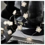 IKEA KUSTFYR (ИКЕА КУСТФИР) — Светодиодная гирлянда, 32 лампочки, призрак/на батарейках белый — фото 2