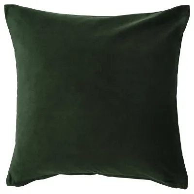 IKEA SANELA (ИКЕА САНЕЛА) — Чехол на подушку, тёмно-зелёный 50х50 см