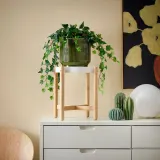 IKEA HONUNGSPALM (ИКЕА ХОНУНГСПАЛМ) — Кашпо для цветов, для дома/улицы зелёное 19 см — фото 2