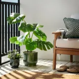 IKEA HONUNGSPALM (ИКЕА ХОНУНГСПАЛМ) — Кашпо для цветов, для дома/улицы зелёное 19 см — фото 3