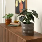 IKEA HASSELBUKETT (ИКЕА ХАССЕЛБУКЕТТ) — Кашпо для цветов, для дома/улицы серое 15 см — фото 3