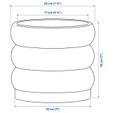 IKEA HASSELBUKETT (ИКЕА ХАССЕЛБУКЕТТ) — Кашпо для цветов, для дома/улицы серое 15 см — фото 5