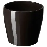 IKEA PERSILLADE (ИКЕА ПЕРСИЛЛАДЕ) — Кашпо для цветов, чёрно-коричневое 12 см — фото 1