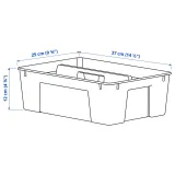 IKEA SAMLA (ИКЕА САМЛА) — Вставка для контейнера 11/22 л, прозрачная 37x25x12 см — фото 6