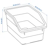 IKEA SOCKERBIT (ИКЕА СОСКЕРБИТ) — Контейнер, белый 19x26x15 см — фото 6
