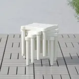 IKEA UTTER (ИКЕА УТТЕР) — Детский табурет, для дома и улицы/белый — фото 7