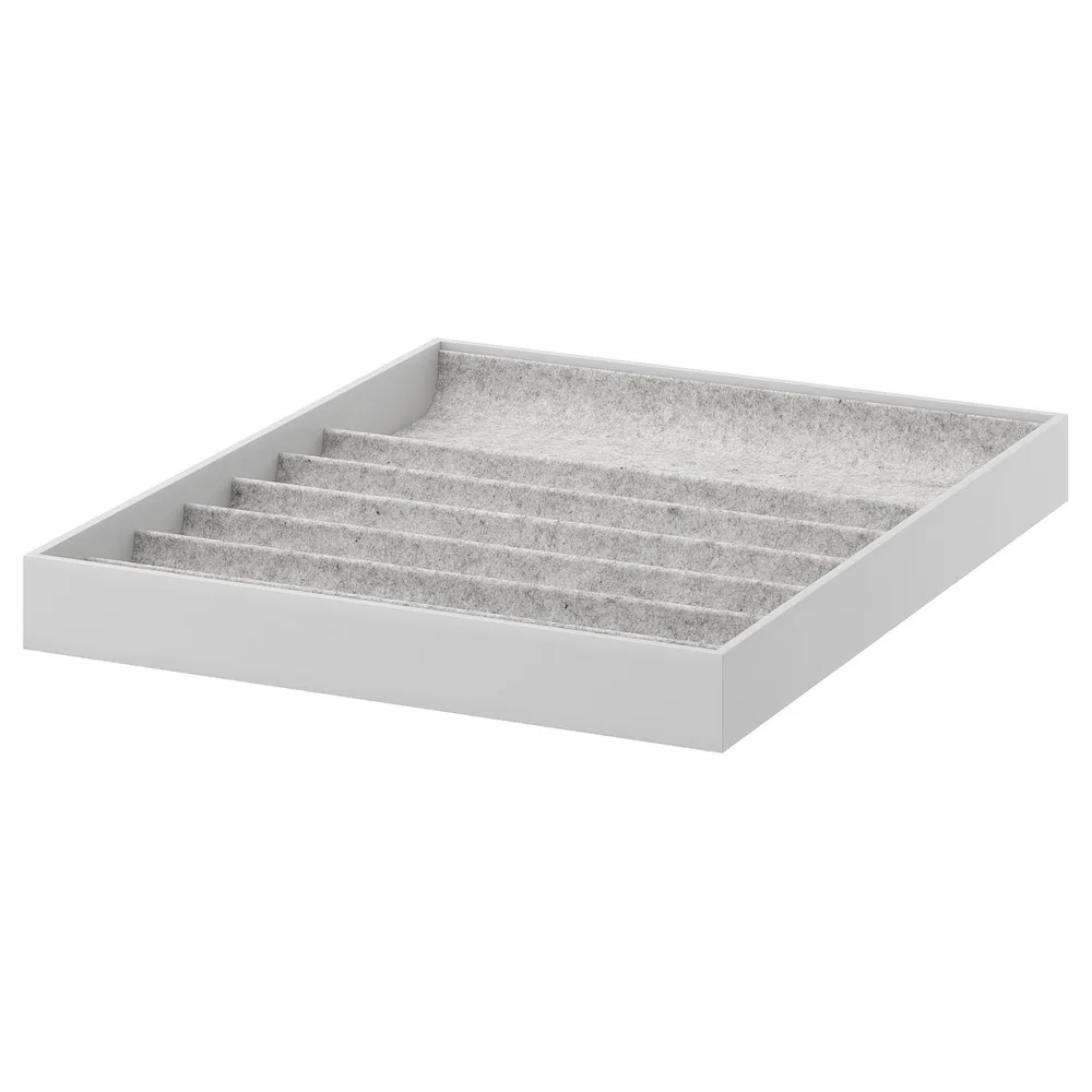 IKEA KOMPLEMENT (ИКЕА КОМПЛИМЕНТ) — Вкладыш с перегородками, светло-серый 40х53х5 см