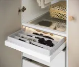 IKEA KOMPLEMENT (ИКЕА КОМПЛИМЕНТ) — Вкладыш с перегородками, светло-серый 40х53х5 см — фото 3
