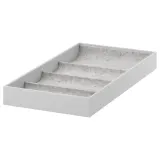IKEA KOMPLEMENT (ИКЕА КОМПЛИМЕНТ) — Вкладыш с 4 отделениями, светло-серый 25x53x5 см — фото 1