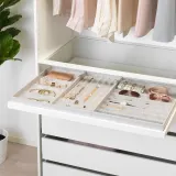 IKEA KOMPLEMENT (ИКЕА КОМПЛИМЕНТ) — Вкладыш с 4 отделениями, светло-серый 25x53x5 см — фото 2