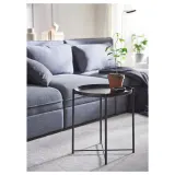 IKEA GLADOM (ИКЕА ГЛАДОМ) — Столик с подносом, чёрный 45x53 см — фото 4