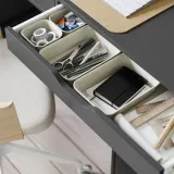 IKEA NOJIG (ИКЕА НОЙИГ) — Органайзер, пластик/бежевый 15x20x5 см — фото 2