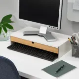 IKEA ELLOVEN (ИКЕА ЕЛЛОВЕН) — Подставка под монитор с ящиком, белый — фото 5
