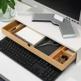 IKEA ELLOVEN (ИКЕА ЕЛЛОВЕН) — Подставка под монитор с ящиком, белый — фото 6