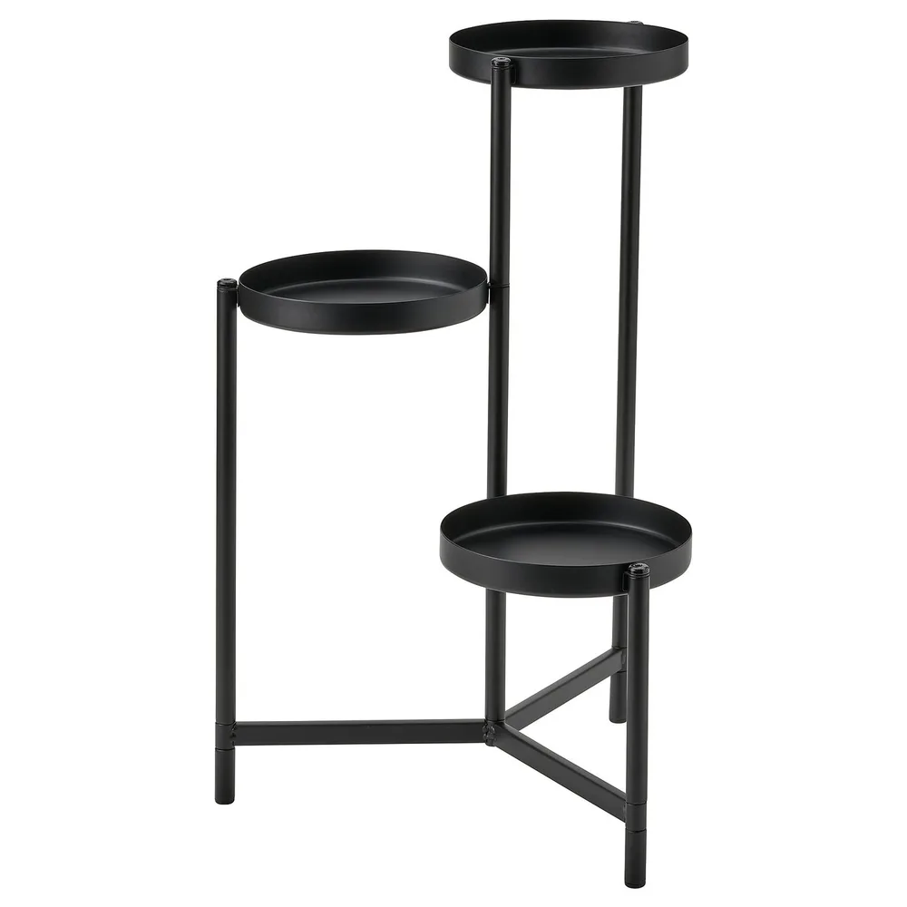 IKEA OLIVBLAD (ИКЕА ОЛИВБЛАД) — Подставка для горшков, для дома и улицы/чёрный 58 см