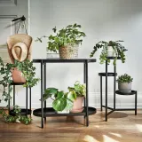 IKEA OLIVBLAD (ИКЕА ОЛИВБЛАД) — Подставка для горшков, для дома и улицы/чёрный 58 см — фото 3