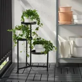 IKEA OLIVBLAD (ИКЕА ОЛИВБЛАД) — Подставка для горшков, для дома и улицы/чёрный 58 см — фото 4