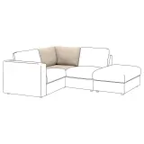 IKEA VIMLE (ИКЕА ВИМЛЕ) — Чехол для угловой секции, Хилларед бежевый — фото 2