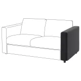 IKEA VIMLE (ИКЕА ВИМЛЕ) — Чехол для подлокотника, Дьюпарп тёмно-серый — фото 2