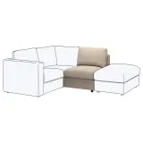 IKEA VIMLE (ИКЕА ВИМЛЕ) — Чехол для секции 1-местной, Хилларед бежевый — фото 2