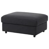 IKEA VIMLE (ИКЕА ВИМЛЕ) — Чехол для пуфика со схроном, Хилларед антрацит — фото 2
