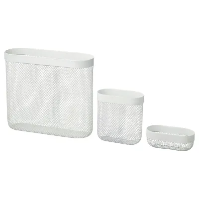 IKEA SKÅDIS (ИКЕА СКОДИС) — Корзина для хранения, 3 шт., белый