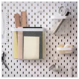 IKEA SKÅDIS (ИКЕА СКОДИС) — Корзина для хранения, 3 шт., белый — фото 3
