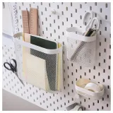 IKEA SKÅDIS (ИКЕА СКОДИС) — Корзина для хранения, 3 шт., белый — фото 4