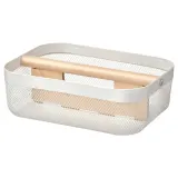 IKEA RISATORP (ИКЕА РИСАТОРП) — Корзина с разделителями, белый 33х24х11 см — фото 1