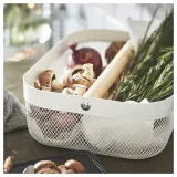 IKEA RISATORP (ИКЕА РИСАТОРП) — Корзина с разделителями, белый 33х24х11 см — фото 3