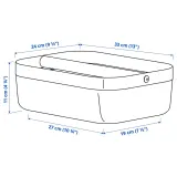 IKEA RISATORP (ИКЕА РИСАТОРП) — Корзина с разделителями, белый 33х24х11 см — фото 7