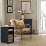 IKEA SKRUVBY (ИКЕА СКРУВБИ) — Столик, чёрно-синий 40х32 см — фото 3