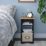 IKEA SKRUVBY (ИКЕА СКРУВБИ) — Столик, чёрно-синий 40х32 см — фото 4