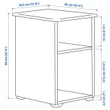 IKEA SKRUVBY (ИКЕА СКРУВБИ) — Столик, чёрно-синий 40х32 см — фото 6