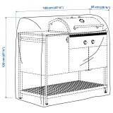 IKEA TOSTERÖ (ИКЕА ТОСТЕРЁ) — Чехол для садовой мебели, стол и стулья/чёрный 120x65 см — фото 4