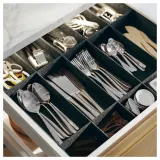 IKEA UPPDATERA (ИКЕА УППДАТЕРА) — Регулируемый органайзер для ящика, серый 60 см — фото 4