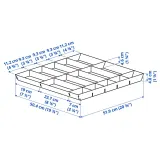 IKEA UPPDATERA (ИКЕА УППДАТЕРА) — Регулируемый органайзер для ящика, серый 60 см — фото 8