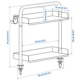 IKEA RELATERA (ИКЕА РЕЛАТЕРА) — Надстройка для стола, светлый серо-зелёный 40x37 см — фото 4