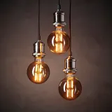 IKEA MOLNART (ИКЕА МОЛНАРТ) — Лампа светодиодная E27 150 люмен, шар серое стекло прозрачное 95 мм — фото 3