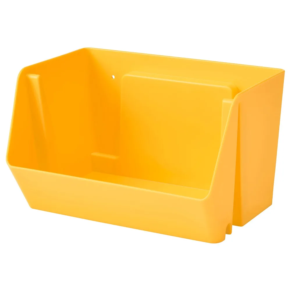 IKEA FODERTRÅG (ИКЕА ФОДЕРТРОГ) — Органайзер для стола/стены, ярко-желтый 25x18x15 см