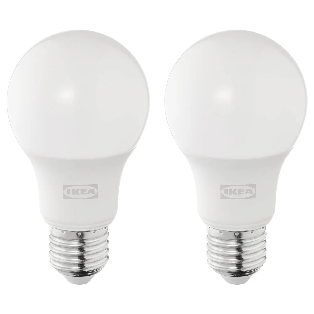 IKEA SOLHETTA (ИКЕА СОЛХЕТТА) — Лампа светодиодная E27 470 люмен, шар опаловый белый