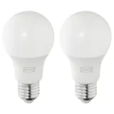 IKEA SOLHETTA (ИКЕА СОЛХЕТТА) — Лампа светодиодная E27 470 люмен, шар опаловый белый — фото 1