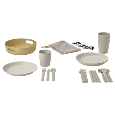 IKEA MARULK (ИКЕА МАРУЛК) — Набор для пикника, 21 предмет, разные цвета