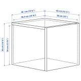 IKEA LASTARE (ИКЕА ЛАСТАРЕ) — Надстройка с дверцами, белая 40x42x36 см — фото 4