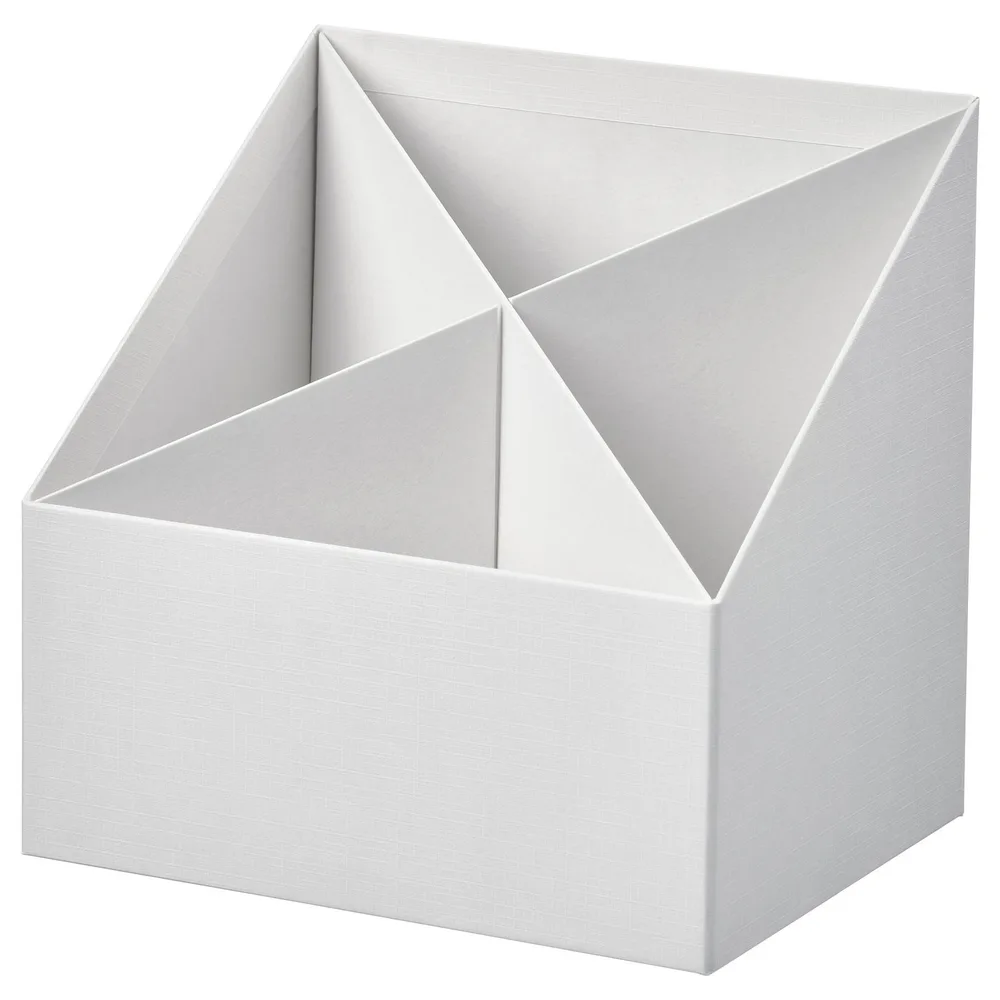 IKEA FJÄDERHARV (ИКЕА ФЙЭДЕРХАРВ) — Органайзер для стола, белый 16x16 см