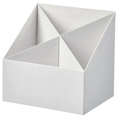 IKEA FJÄDERHARV (ИКЕА ФЙЭДЕРХАРВ) — Органайзер для стола, белый 16x16 см