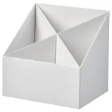 IKEA FJÄDERHARV (ИКЕА ФЙЭДЕРХАРВ) — Органайзер для стола, белый 16x16 см — фото 1