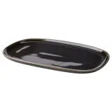 IKEA GLADELIG (ИКЕА ГЛАДЕЛИГ) — Тарелка, тёмно-серая 31x19 см — фото 1
