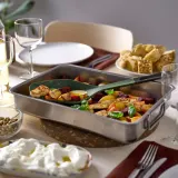 IKEA KNORRHANE (ИКЕА КНОРРХАНЕ) — Ложка-шумовка, тёмно-зелёная/антрацит 34 см — фото 3